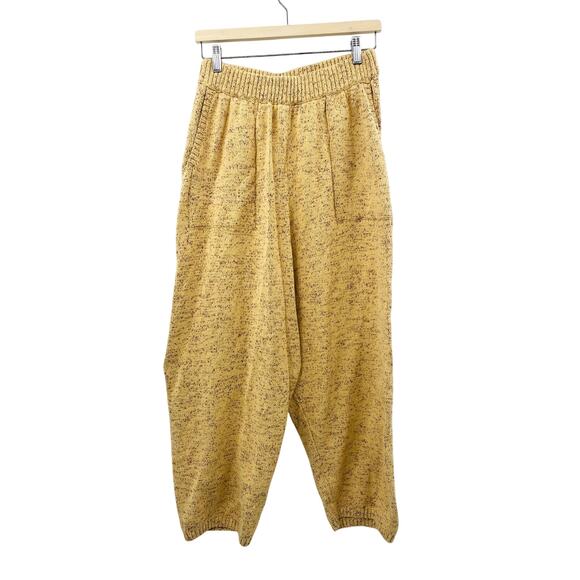 Free People Beach yellow tan Gio Sweater Knit Pants - Picture 2 of 4